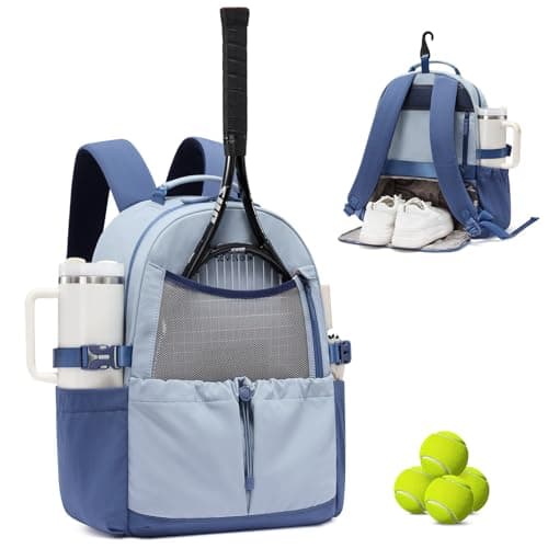 LOVEVOOK Tennis Bag for Women & Men, Fits 27" Rackets, Tennis Backpack with Ventilated Shoe Compartment & Wet Pocket, Ideal for Pickleball, Padel - Image 1