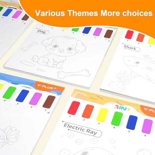 YPLUS Paint with Water Books for Toddlers, Art Craft Toys Watercolor Painting Paper, Gift for Kids Ages 1-3, 2-4, 4-6, Drawing with Brush - Farm - Thumbnail 4