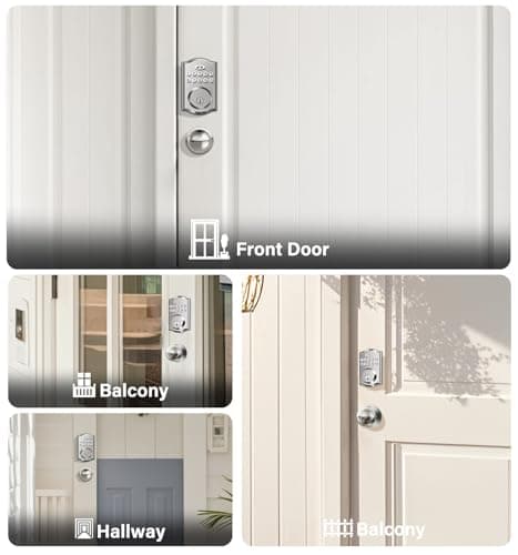 Keyless Entry Door Lock with 2 Knobs, Electronic Backlit Keypad Deadbolt with Handle Set, Auto Lock, One-time Codes, Smart Deadbolt for Front Door, Easy Installation (Satin Nickel) - Thumbnail 6