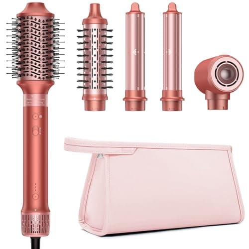 5 in 1 Hair Styler Hot Air Styler - High-Speed Hair Dryer Brush, Fast Drying No Heat Damage Ionic Blow Dryer Brush for Women Volumizing, Curling, Straighten, Frizz-Free Multi Stylers Travel Bag - Image 1
