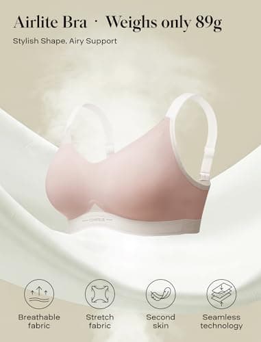 COMFELIE Seamless Wireless Bra for Women Large Busty No Underwire Bralette, Soft Lift Underarm and Back-Smoothing with Semi-Fixed Pads - Thumbnail 5