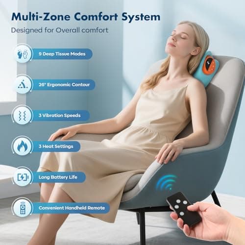 altoance Neck Massager 2026 Deep Tissue Massage with Heating and Vibration Neck massager-3D deep Tissue Massage for Shoulder and Back, Portable Cordless with Type-C Charge,Home Office Car Use - Thumbnail 2