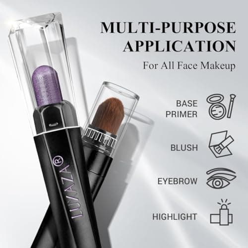 LUXAZA 10PCS Eyeshadow Stick Set,Pro Longwear Purple Cream Eye Shadow Brightener Pencil Crayon Makeup Sticks-Grape Glam - Thumbnail 6