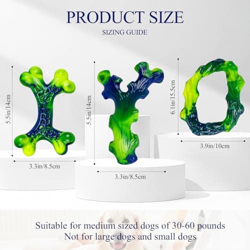 Frienhund 9-Pack Durable Dog Toys for Large Dogs: Durable Chew Toys for Large Breed, Indestructible Dog Toy for Aggressive Chewers, Dog, A for Furry Friends - Thumbnail 3