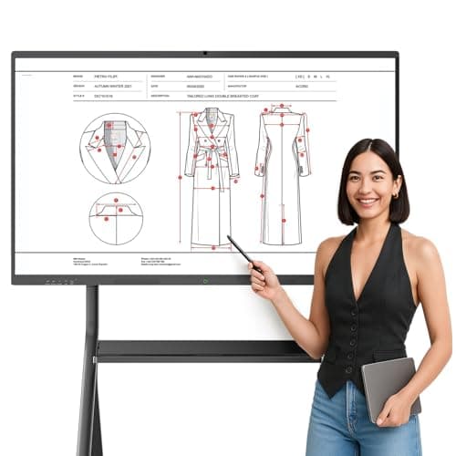 55" Smart Board, Interactive Whiteboard, 4K UHD Touchscreen, Android 13, 8+128G, All in One Smartboard for Classroom Office Home (Wall Mount Included) - Image 1