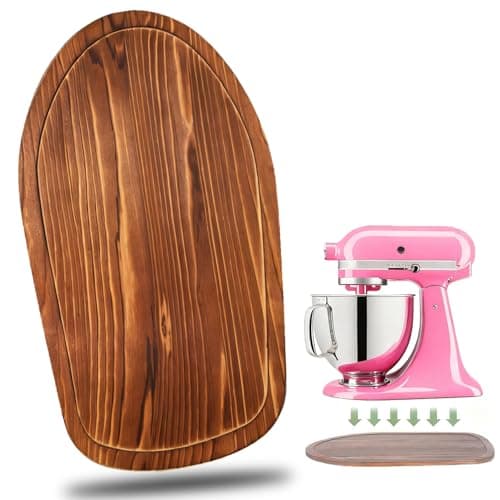 Mixer Slider Compatible with KitchenAid 4.5-5 Qt Tilt-Head Stand Mixer, Pine Wood Appliance Sliding Mat Accessories for Kitchen Aid, Countertop Moving Tray Attachments Fits for KitchenAid Artisan - Image 1