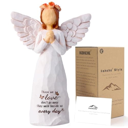 Kohehe Sympathy Gifts for Loss of Loved One, 5.12" Angel Sympathy Gift,Memorial Gift for Loss of Dad Mom Grandmother, Angel Figurine for Bereavement Remembrance Gifts (Sympathy-Figurine) - Image 1