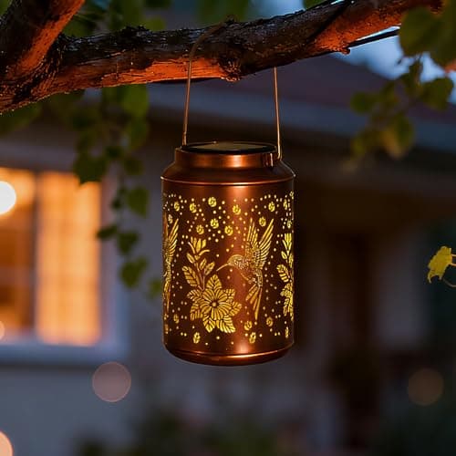 Gifts for Mom Hummingbird Solar Lights Outdoor Garden Decor for Outside, Mothers Day Gifts, Solar Lantern Outdoor Waterproof for Outdoor Decor, Pathway, Yard, Patio - Thumbnail 6