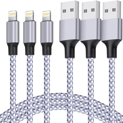 TAKAGI for iPhone Charger, [MFi Certified] Lightning Cable 3PACK 6FT Nylon Braided USB Charging Cable High Speed Transfer Cord Compatible with iPhone 14/13/12/11 Pro Max/XS MAX/XR/XS/X/8/iPad - Image 1