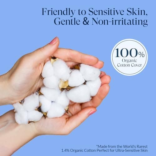 100% Organic Super Long Overnight Pads for Women Ultra Thin Sanitary Napkins with Wings, Heavy Flow Feminine Pads Ultimate Absorbency Full Coverage Period Liners (Extra Long Overnight, Size 6, 60ct) - Thumbnail 2