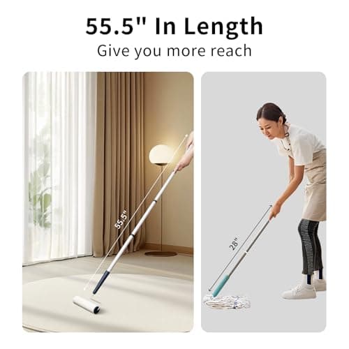 JoviQ Lint Roller for Pet Hair Extra Sticky with 3 Extendable Handle Large Surface 6.3'' Lint Remover Sticky Rollers with 300 Sheets for Floor Clothes Furniture Dog Cat Hair - Thumbnail 4