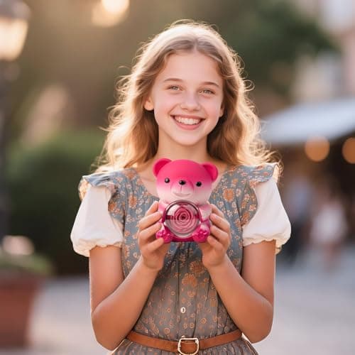 mountova Cute Teddy Bear with Preserved Rose and Necklace, Elegant Bear Roses Gifts with Hidden Jewelry Box for Women, Girlfriend, Wife, Sister, Valentines Day Gift, Forever Eternal Rose Flower Decor - Thumbnail 5