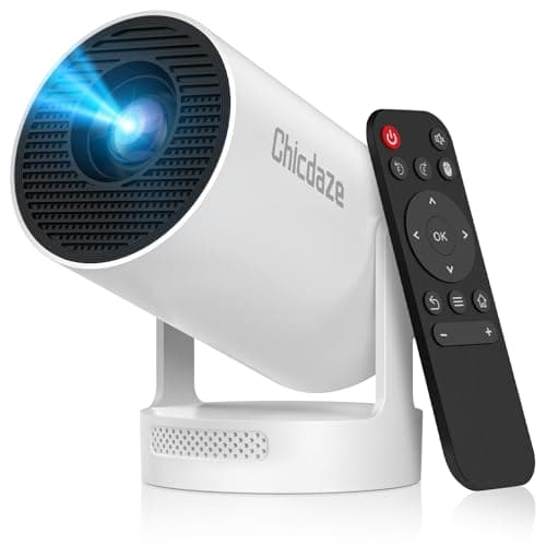 Mini Projector with WiFi and Bluetooth, Smart Portable Projector with 4K Support, 5w Sound Base Speaker, 260 ANSI, 210ｰ Rotation, Auto Keystone Correction for Home Bedroom Outdoor, HY300 Plus - Image 1