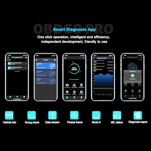 Tabscan OBD2 Scanner Bluetooth for Benz, No Subscription Fee, Car Scanner Diagnostic Tool for iOS & Android, Wireless Scan Tool and Code Reader with Liva Data, DTC Lookup and Customization Function - Thumbnail 5