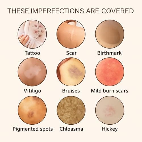 Waterproof Body Concealer – Tattoo, Scar & Vein Cover Up | No-Transfer Leg Makeup & Body Foundation for Flawless Skin, Long-Lasting Coverage for All Skin Tones – 100ml (BRONZE) - Thumbnail 4