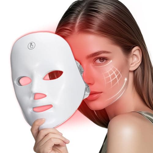 Red Light Mask for Face, 7 Color Red Light Facial Masks, At-Home Facial Care Device, Portable, Cordless, and Rechargeable - Image 1