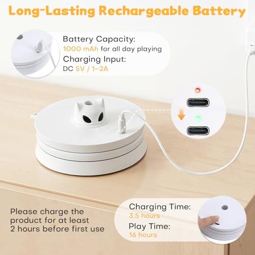 PETSWEET Interactive Cat Toys for Indoor Cats, Hide and Seek Cat Toy, 2 in 1 Automatic Moving Concealed Feathers Cat Toy Mat, Non-Slip Suction, Touch Activated, USB Rechargeable, Green - Thumbnail 4