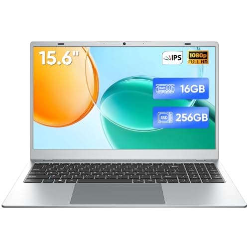 2026 Lightweight15.6” Laptop 16GB RAM 256GB SSD for Work School Home,Silver