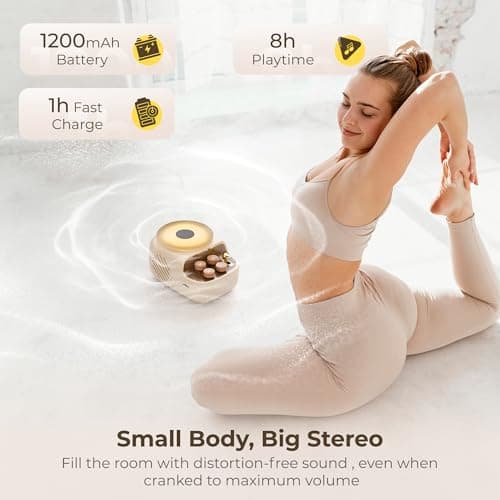 RichBird 3 in 1 Protable Cute Speakers with Aromatic Tray, Vintage Record Player Look, Speakers Bluetooth Wireless, Adjustable Ambient Lights for Home Office Decor - Thumbnail 4