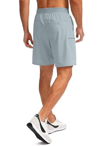 Viodia Men's 7" Golf Shorts with 5 Pockets Elastic Waist Dry Fit Stretch Lightweight Shorts for Men Hiking Casual Athletic - Thumbnail 2