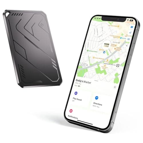Airtag Wallet Tracker Card for Apple: Bluetooth Tracker Smart Card for Men Gifts Passport Tracker with Find My Keys Finder and Item Locator for Keys Luggage Passport, iOS Only (1 Pack) - Image 1