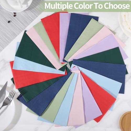 NatNarr 60 Pcs Sage Green Napkins Disposable Easter Sage Green Dinner Napkin Decorative Guest Bathroom Napkins Green Napkin for Wedding, Baby Shower, Bathroom, Kithchen - Thumbnail 5