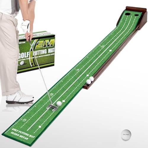 Golf Putting Mat Putting Green for Indoor Golf Putting Mat - Outdoor Putting Green with Ball Return 2.5in & 3.5in Holes, Putting matt for Golf Practice,Portable Easy to Clean,Great Golf Gifts. - Image 1