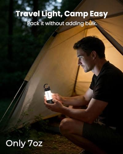 ETENWOLF 2-in-1 Lantern and Flashlight,6 Modes 1000LM Rechargeable Camping Light,5000mAh Super Bright Flashlight with UV,Waterproof Portable Tent Light for Camping,Emergency Light,Power Outage - Thumbnail 6