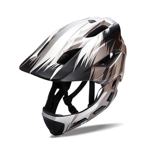 Natuway Toddler and Kids Full Face Helmet, Girl and Boy BMX Multi-Sport Detachable Mountain Dirty Bike Helmet Around 3-12 Years Head Circumference. - Image 1