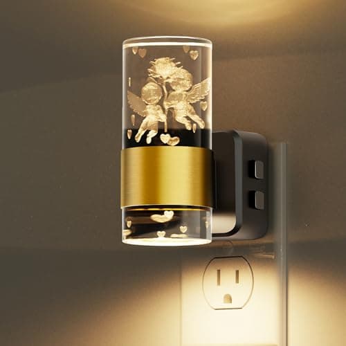 L LOHAS LED Night Lights Plug into Wall, Dusk to Dawn Sensor Nightlight, 9 Colors Changing,Adjustable Brightness,Acrylic Decorative Night Lights for Bathroom,Wedding,Birthday Gift - Image 1