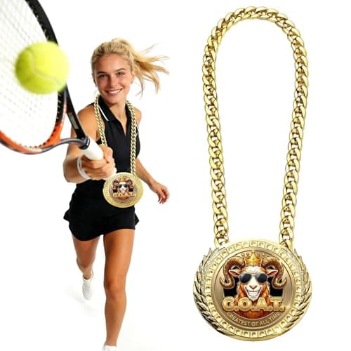 6-Inch GOAT Turnover Chain Medal – Greatest of All Time Award Necklace for Sports Achievements Team Recognition– Ultimate Swag Trophy for Fantasy Football,Sports Winner, Top Sales MVP, Coach,Student - Image 1