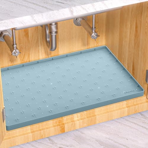 Sdpeia Under Sink Mat 22"×19" Waterproof Silicone Cabinet Liner & Sink Protector for Kitchen & Bathroom, Multi-Purpose Organizers Tray for Pets, Laundry, Cat Litter Mat - Image 1
