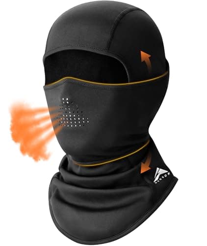 GXCROR Winter Balaclava Ski Mask,Windproof & Thermal,Face Mask for Skiing,Motorcycling,Fishing,Running Black - Image 1
