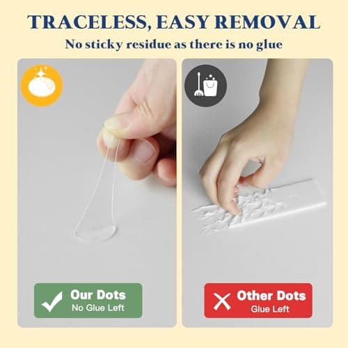 200Pcs Double Sided Sticky Dot Stickers Removable Round Putty Clear Sticky Tack No Trace Sticky Putty Waterproof Small Stickers for Festival Decoration - Thumbnail 4