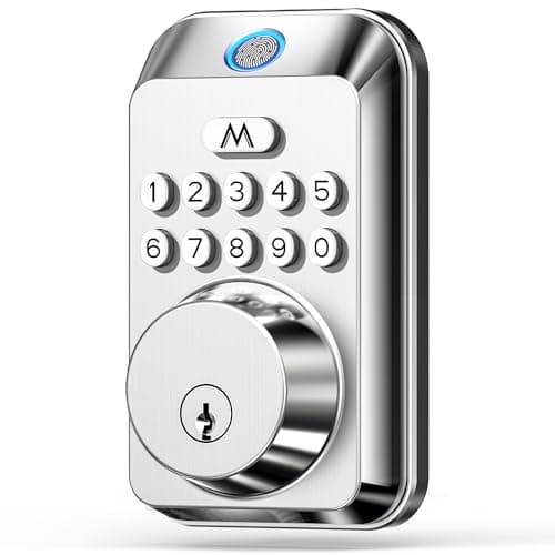 Fingerprint Door Lock - Keyless Entry Door Lock, Electronic Keypad Deadbolt, Smart Locks for Front Door - Auto Locking, Biometric,One-time Codes,Easy to Install (Satin Nickel) - Image 1