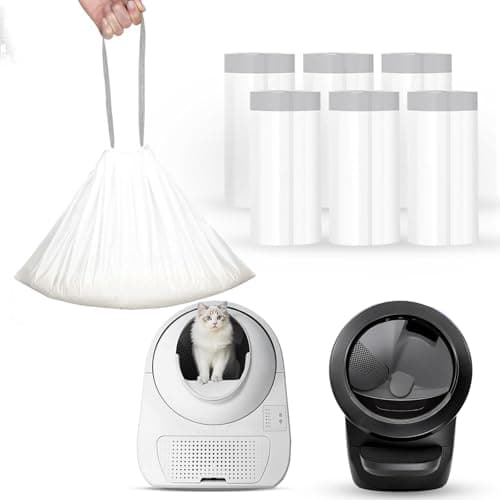 120 Pack Automatic Litter Box Liners, Compatible with SCOOPER YOUNG & SCOOPER LUXURY PRO & Litter Robot 4/3 Self-Cleaning Litter Boxes, Drawstring Cat Litter Bags (Not for SCOOPER SE) - Image 1