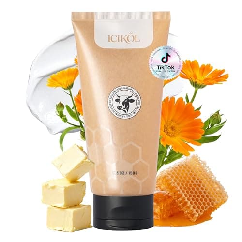 ICIKOL Organic Beef Tallow Honey Balm, Whipped Moisturizer for Face and Body, Grass-Fed Tallow Cream for All Skin Types, Orange Blossom Scent, Non-Greasy Day & Night Skincare, 5.3 oz - Image 1