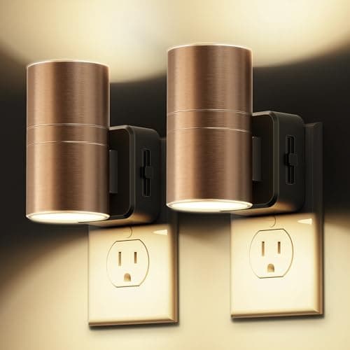 L LOHAS LED Night Light, 2 Pack Night Lights Plug into Wall, Automatic Dusk to Down Nightlight, 3000K Soft White 0-100LM Dimmable Modern Nightlight for Kids Bedroom Hallway - Image 1