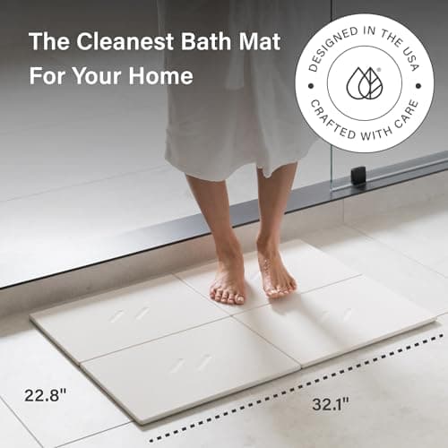 Dorai Home Stone Bath Mat for Bathroom – Large, Quick-Drying, Non-Slip Surface, Customizable Design, 32.1" L x 22.8" W x 0.6" H, Sandstone - Thumbnail 2