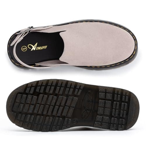 Athlefit Women's Clogs Shoes with Back Strap Comfortable Latex Footbed Slip-On Slingback Mules for Work Walking Daily Wear, Pink, Size 7.5, AD01254 - Thumbnail 5