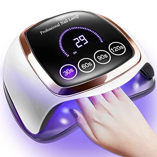 UV LED Nail Lamp, Gugusure Upgrade 180W Nail Dryer for Gel Polish with LCD Display, Auto Sensor and 4 Timer Settings, Professional Curing Lamp Light with 42 Beads for Salon and Home - Image 1