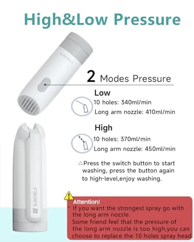 Insolife Portable Bidet | High Pressure Portable Bidets for Travel | Rechargeable Electric Portable Bidet for Women & Men | Travel Bidet - Thumbnail 5