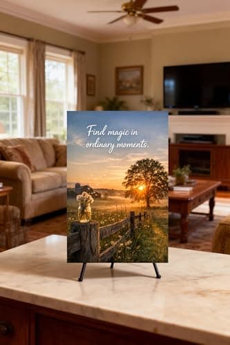 Find Magic in Ordinary Moments Metal Tin Sign Inspirational Nature Quote Wall Decor 8x12 Inch Iron Art Plaque Sunset Field Farmhouse Rustic Motivational - Thumbnail 4