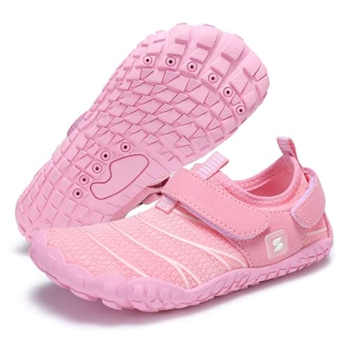 Stelle Kids Water Shoes for Girls Boys Swim Beach Hiking Pool Shoes Quick Dry Barefoots for Toddler/Little/Big Kids（Pink，10MT） - Image 1