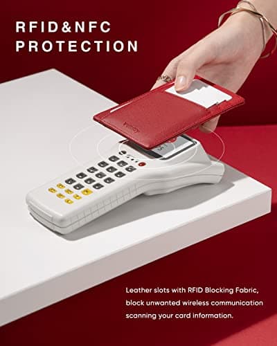 Vulkitty Small Wallet for Women Minimalist Slim Front Pocket Zipper Wallet RFID Blocking Credit Card Holder with ID Slot Window Keychain - Thumbnail 3