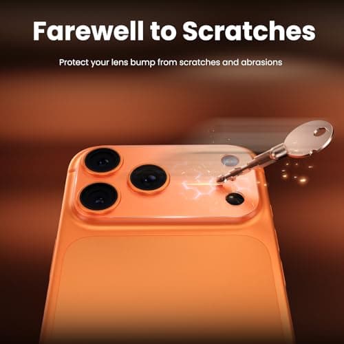 YWXTW 10 Pack Camera Lens Sticker for iPhone 17 Pro Max, [1:1 [Anti Fingerprint] Matte Camera Protective Film, Camera Skin Plateau Protector, Case Friendly - Thumbnail 2