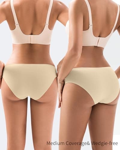 Jaywan Women's Seamless Underwear for Women 5-Pack No Show Panties for Women, Breathable Bikini Underwear for Everyday Wear - Thumbnail 5