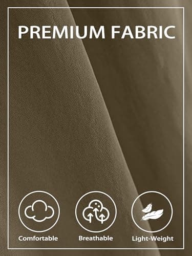 Crastimo Men Baggy Fishing Pants Big and Tall Tapered Leg Heavyweight Soft Comfy Jogging 4 Pockets Cozy Sweatpants 2026 Spring Valentine Day Khaki L - Thumbnail 4