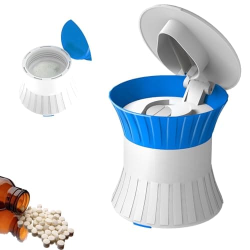 Pill Crusher Fine Powder with Small Medicine Pill Box 3-in-1,Pill Splitter Cutter for Small Pills Vitamins Tablets, Portable Pill Crushers for Elderly & Pet,Travel-Friendly Pill Grinder (Blue) - Image 1