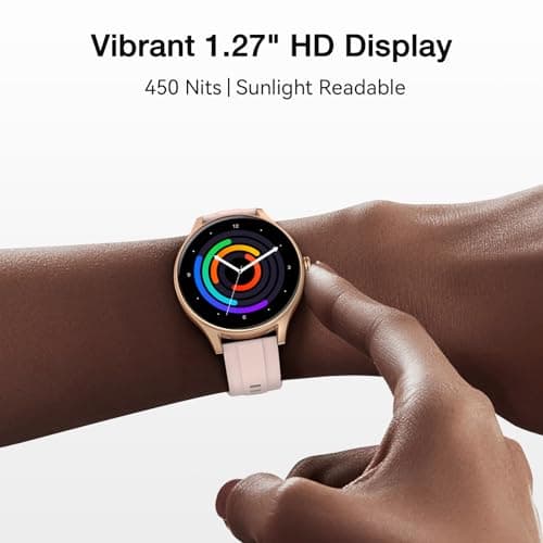 Fitpolo Smart Watch for Women, 1.27” HD Touchscreen, Bluetooth Call & Answer, IP68 Waterproof, 105+ Sports Modes, Fitness Tracker with Heart Rate/SpO2/Sleep Monitor, Smartwatch Gift for Wife - Pink - Thumbnail 2
